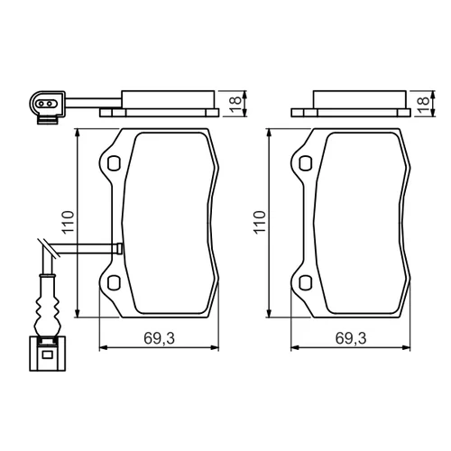 Sada brzdových platničiek kotúčovej brzdy 0 986 494 367 /BOSCH/ - obr. 6