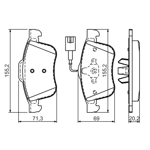 Sada brzdových platničiek kotúčovej brzdy 0 986 494 465 /BOSCH/ - obr. 6
