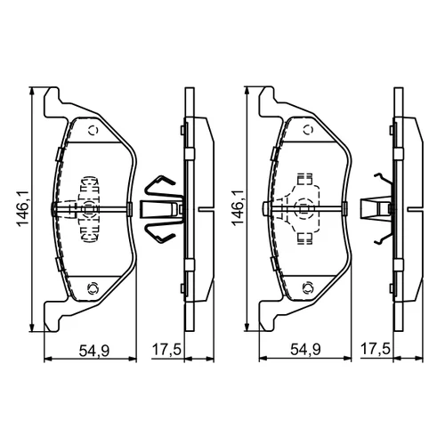 Sada brzdových platničiek kotúčovej brzdy 0 986 494 683 /BOSCH/ - obr. 4
