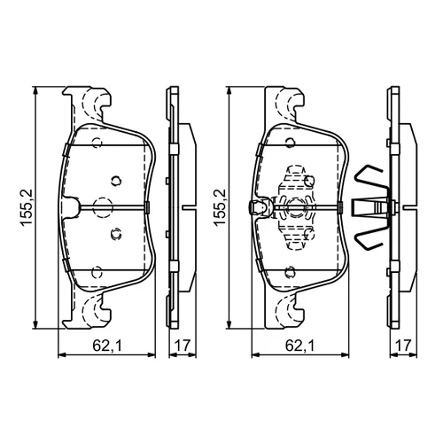 Sada brzdových platničiek kotúčovej brzdy 0 986 494 695 /BOSCH/ - obr. 6