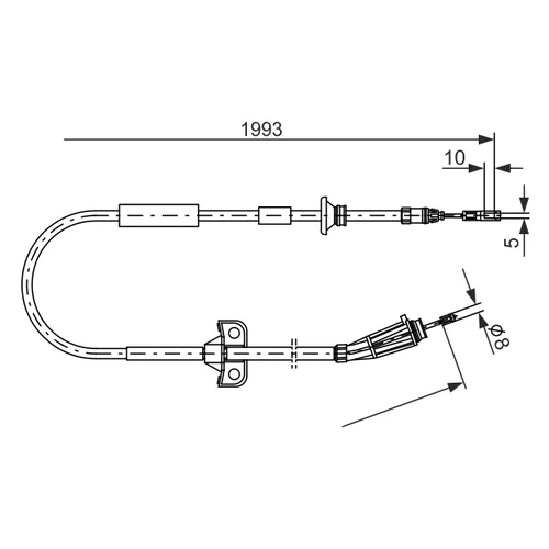 Ťažné lanko parkovacej brzdy 1 987 477 819 /BOSCH/ - obr. 4