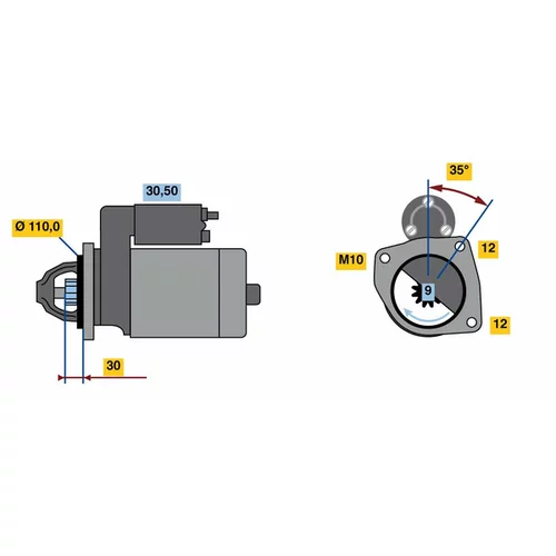 Štartér 0 001 109 344 /BOSCH/ - obr. 4
