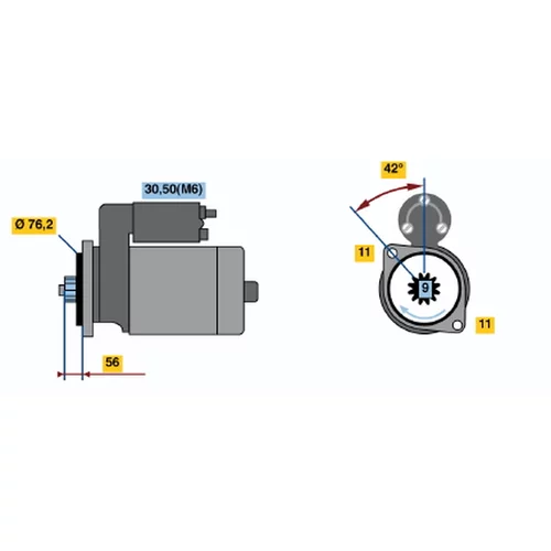 Štartér 0 001 121 003 /BOSCH/ - obr. 4