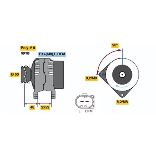 Alternátor BOSCH 0 124 325 056