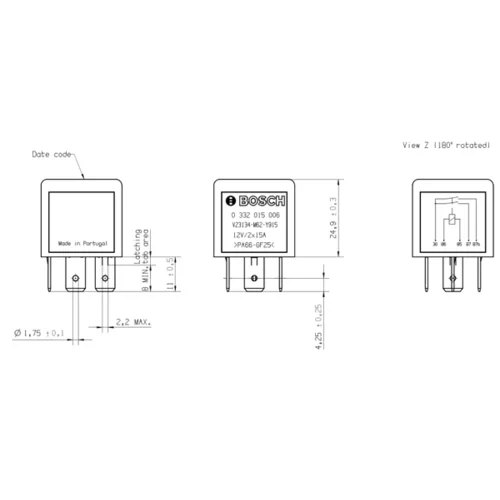Relé pracovného prúdu 0 332 015 006 /BOSCH/ - obr. 6