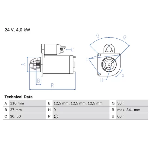 Štartér 0 986 011 310 /BOSCH/ - obr. 4