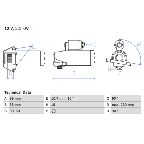 Štartér 0 986 021 351 /BOSCH/ - obr. 1