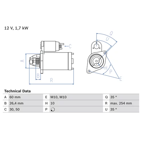 Štartér 0 986 022 240 /BOSCH/ - obr. 1