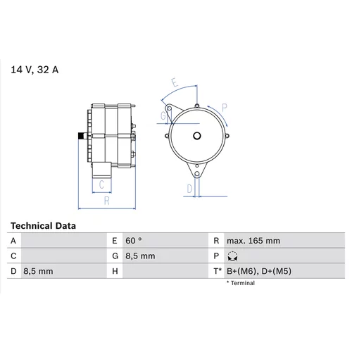 Alternátor BOSCH 0 986 030 130