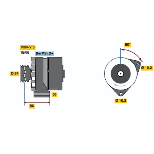 Alternátor BOSCH 0 986 033 910