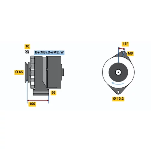 Alternátor BOSCH 0 986 034 530