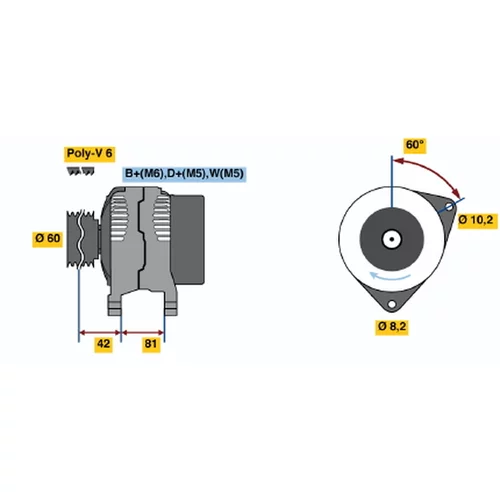 Alternátor BOSCH 0 986 038 660