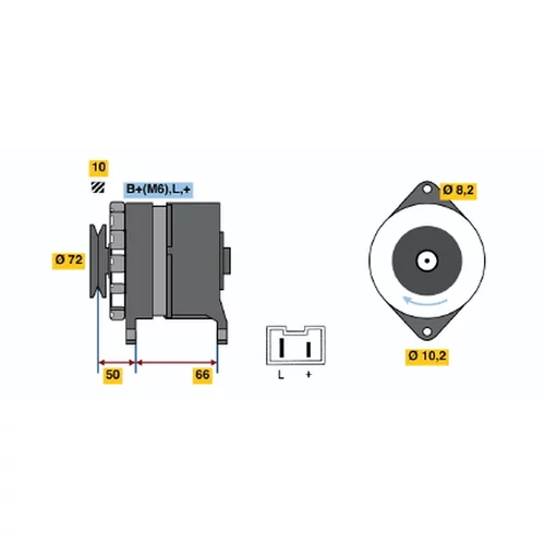 Alternátor BOSCH 0 986 040 031