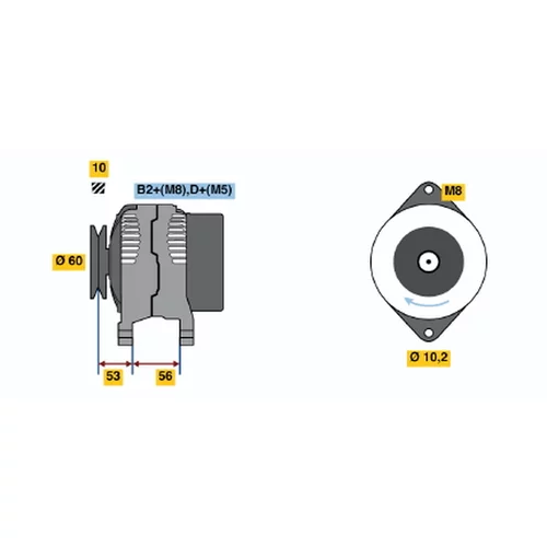 Alternátor BOSCH 0 986 043 990