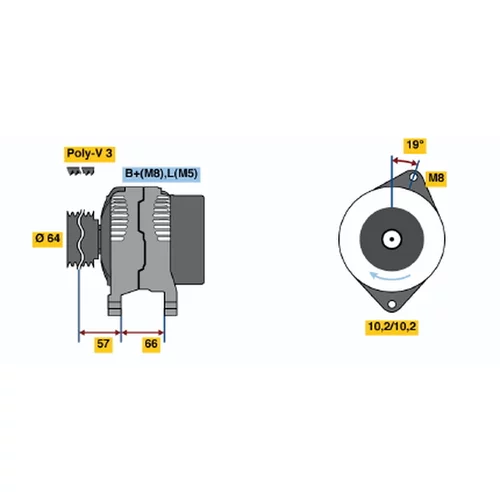 Alternátor BOSCH 0 986 045 981