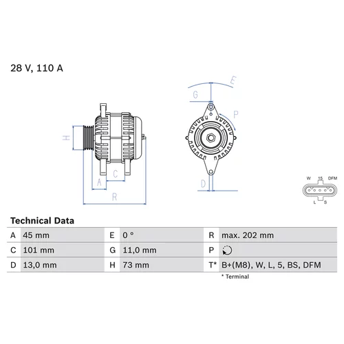 Alternátor BOSCH 0 986 049 350