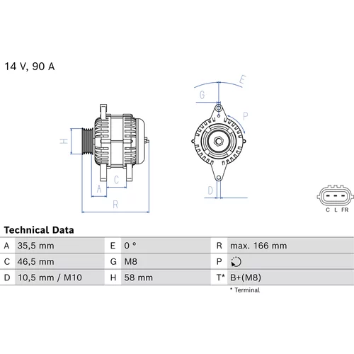 Alternátor 0 986 085 660 /BOSCH/