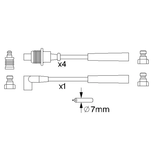 Sada zapaľovacích káblov 0 986 356 715 /BOSCH/ - obr. 4