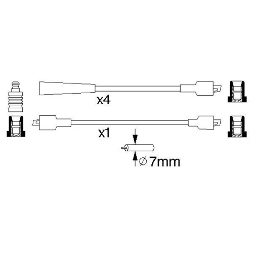 Sada zapaľovacích káblov 0 986 356 741 /BOSCH/ - obr. 4