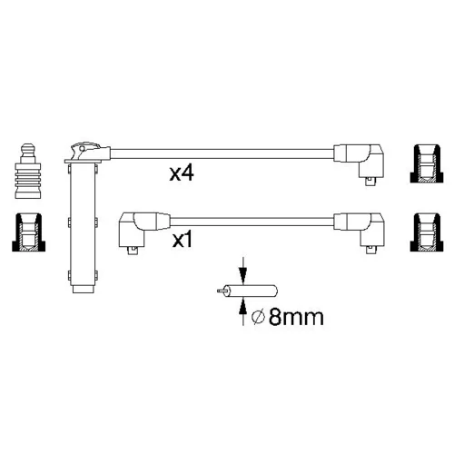 Sada zapaľovacích káblov 0 986 356 802 /BOSCH/ - obr. 4