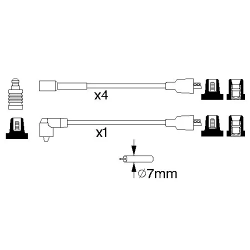 Sada zapaľovacích káblov 0 986 356 864 /BOSCH/ - obr. 4