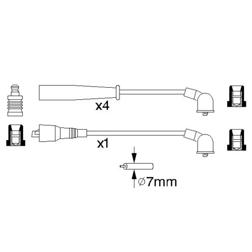 Sada zapaľovacích káblov 0 986 356 897 /BOSCH/