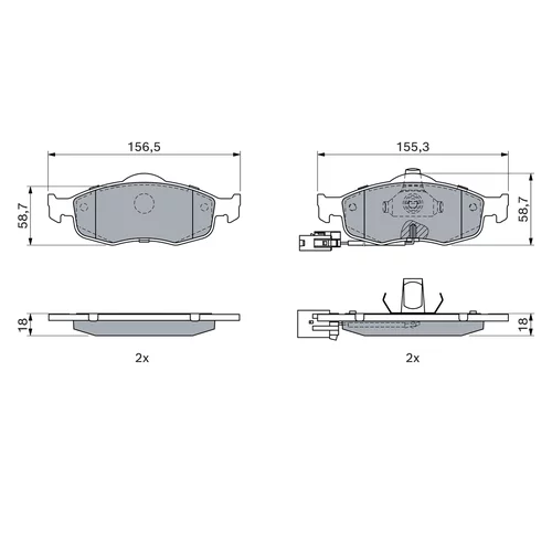 Sada brzdových platničiek kotúčovej brzdy 0 986 424 359 /BOSCH/ - obr. 4