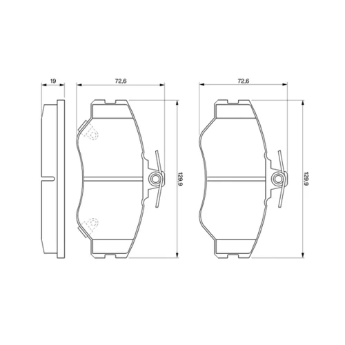 Sada brzdových platničiek kotúčovej brzdy 0 986 424 368 /BOSCH/ - obr. 4