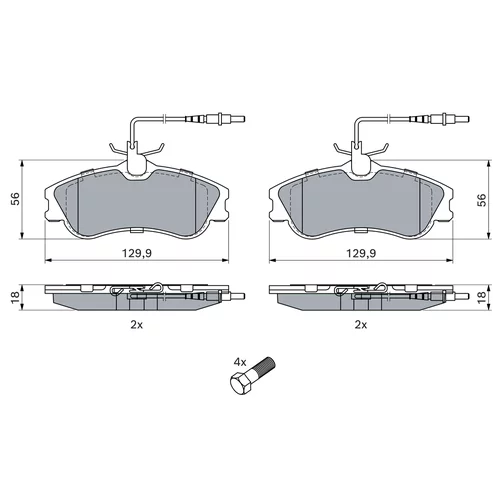 Sada brzdových platničiek kotúčovej brzdy 0 986 424 414 /BOSCH/ - obr. 4