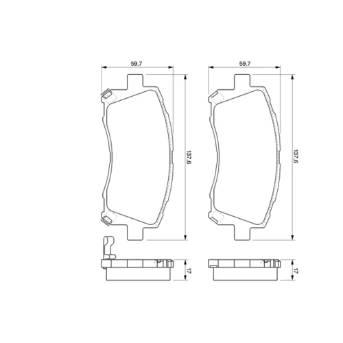 Sada brzdových platničiek kotúčovej brzdy 0 986 424 700 /BOSCH/ - obr. 4