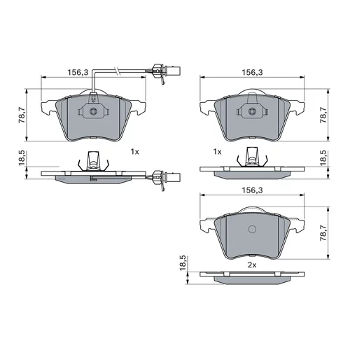Sada brzdových platničiek kotúčovej brzdy 0 986 424 780 /BOSCH/ - obr. 4