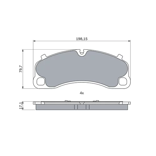 Sada brzdových platničiek kotúčovej brzdy 0 986 424 925 /BOSCH/ - obr. 4