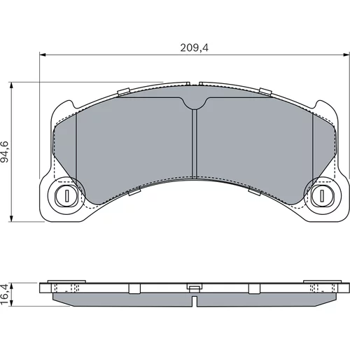 Sada brzdových platničiek kotúčovej brzdy 0 986 460 315 /BOSCH/ - obr. 4