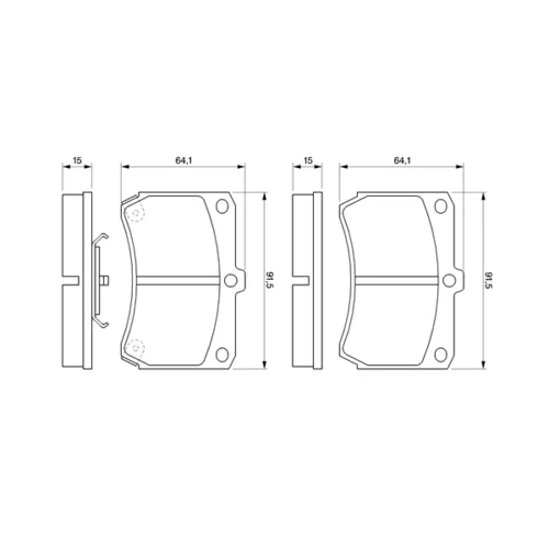 Sada brzdových platničiek kotúčovej brzdy 0 986 460 390 /BOSCH/ - obr. 4