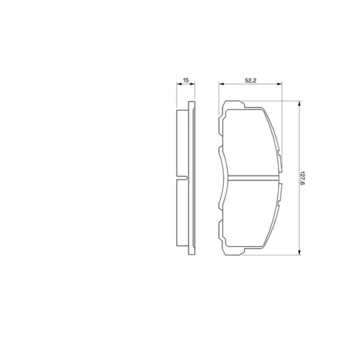 Sada brzdových platničiek kotúčovej brzdy 0 986 469 550 /BOSCH/ - obr. 4