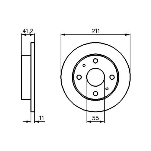 Brzdový kotúč 0 986 479 119 /BOSCH/ - obr. 1
