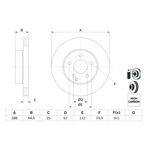Brzdový kotúč 0 986 479 406 /BOSCH/ - obr. 4