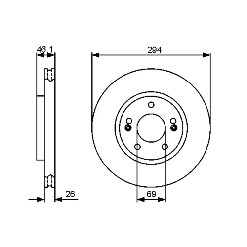 Brzdový kotúč 0 986 479 434 /BOSCH/ - obr. 4