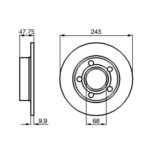 Brzdový kotúč 0 986 479 B56 /BOSCH/ - obr. 4