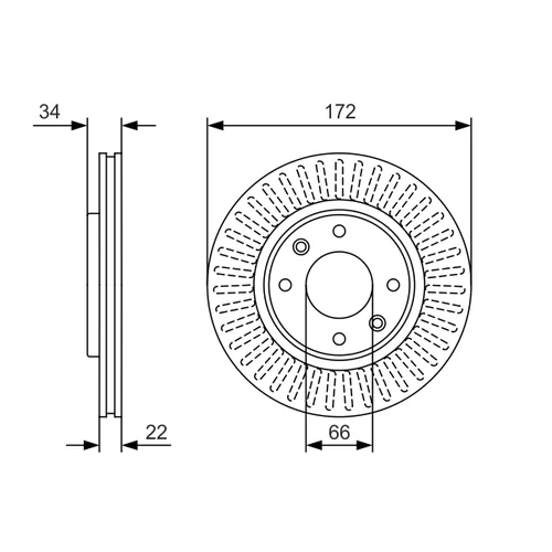 Brzdový kotúč 0 986 479 R63 /BOSCH/ - obr. 4