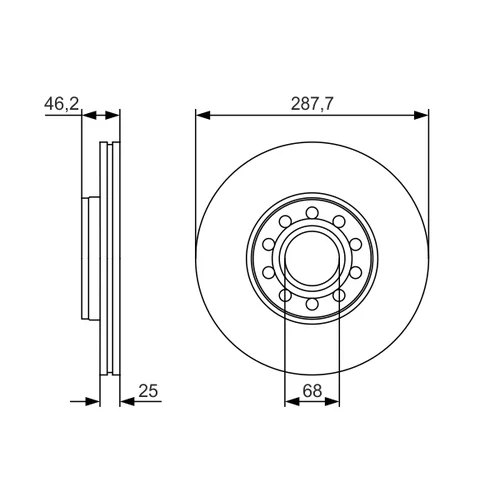 Brzdový kotúč 0 986 479 S19 /BOSCH/ - obr. 3