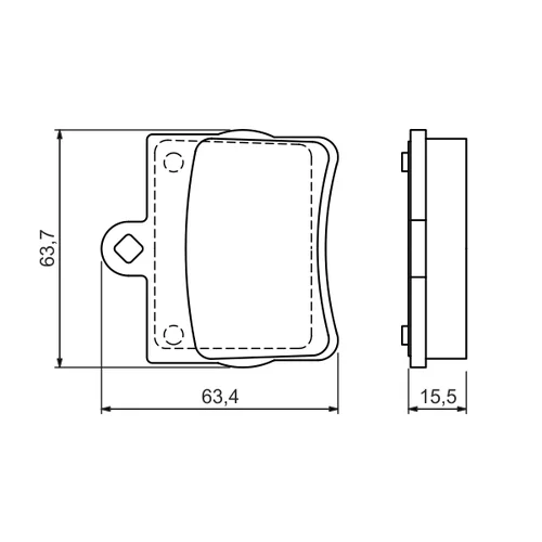 Sada brzdových platničiek kotúčovej brzdy 0 986 494 017 /BOSCH/ - obr. 4