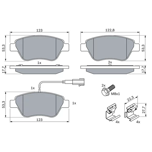 Sada brzdových platničiek kotúčovej brzdy 0 986 494 113 /BOSCH/ - obr. 4