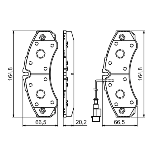 Sada brzdových platničiek kotúčovej brzdy 0 986 494 239 /BOSCH/ - obr. 4
