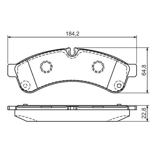 Sada brzdových platničiek kotúčovej brzdy 0 986 494 335 /BOSCH/ - obr. 6