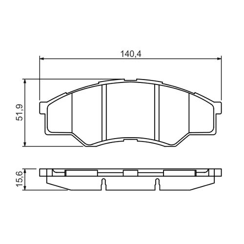 Sada brzdových platničiek kotúčovej brzdy 0 986 494 425 /BOSCH/ - obr. 4