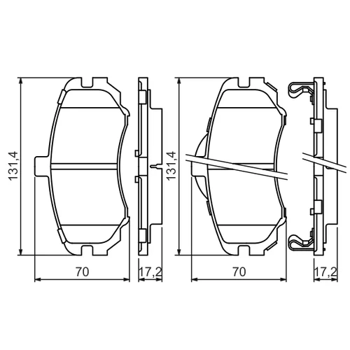 Sada brzdových platničiek kotúčovej brzdy 0 986 494 426 /BOSCH/ - obr. 4