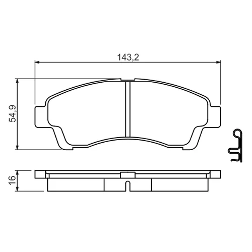 Sada brzdových platničiek kotúčovej brzdy 0 986 494 503 /BOSCH/ - obr. 4