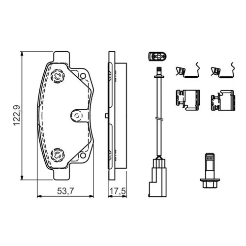 Sada brzdových platničiek kotúčovej brzdy 0 986 494 614 /BOSCH/ - obr. 6