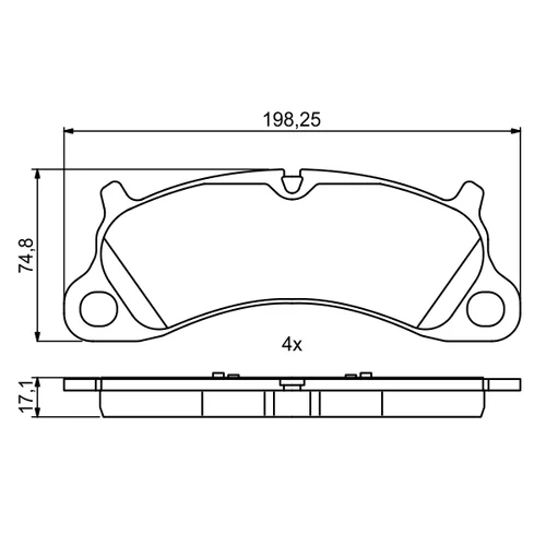 Sada brzdových platničiek kotúčovej brzdy 0 986 494 806 /BOSCH/ - obr. 6